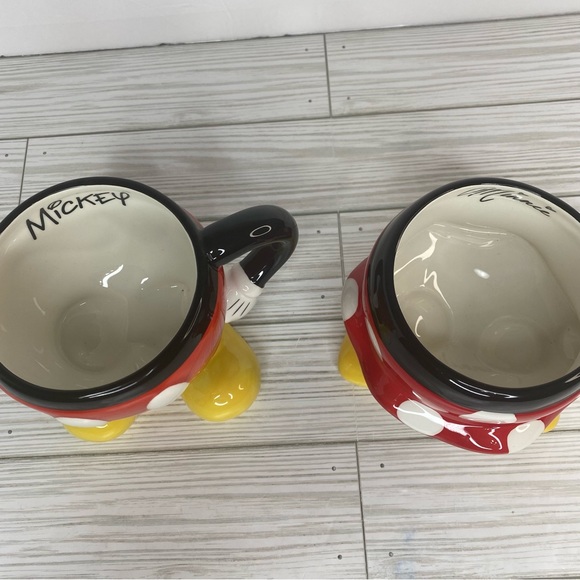 Disney Figural Mugs Mickey Minnie Mouse Coffee Cup Set - Picture 3 of 10